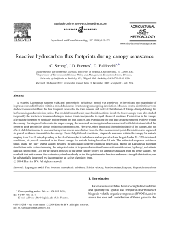 Reactive hydrocarbon flux footprints during canopy senescence