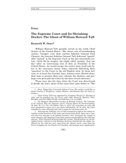 The Supreme Court and Its Shrinking Docket: The Ghost of William