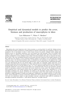 Empirical and dynamical models to predict the cover, biomass and