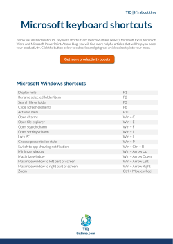 Microsoft keyboard shortcuts