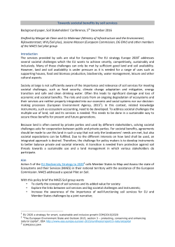 Towards societal benefits by soil services