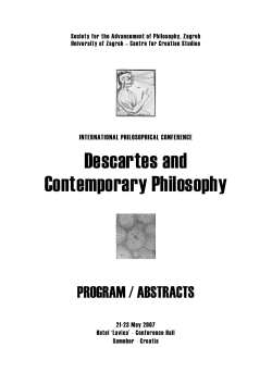Descartes and Contemporary Philosophy