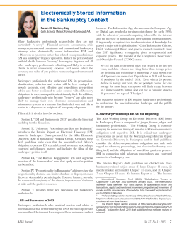 Electronically Stored Information in the Bankruptcy