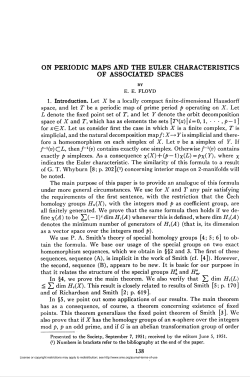 on periodic maps and the euler characteristics of associated spaces