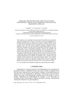 modeling the precipitation amounts dynamics for different time