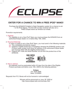 EntEr for a chancE to win a frEE iPod&reg; nano!
