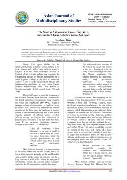 Asian Journal of Multidisciplinary Studies