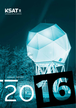 ANNUAL REPORT - Kongsberg Satellite Services