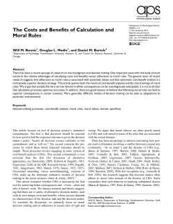 The Costs and Benefits of Calculation and Moral Rules