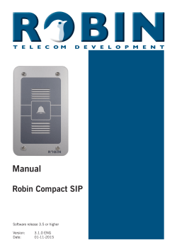 Manual - Robin Telecom Development B.V.