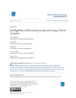 Intelligibility of Electrolarynx Speech Using a Novel