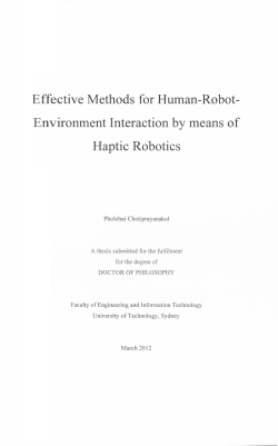 Effective Methods for Human-Robot