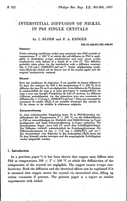 INTERSTITIAL DIFFUSION Olf NICKEL IN PbS SINGLE