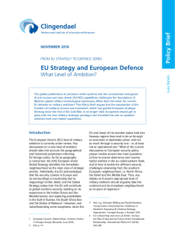 EU strategy and European defence