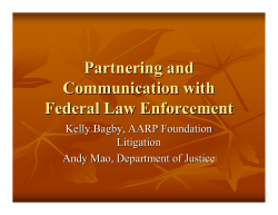 Partnering and Communication with Federal Law Enforcement