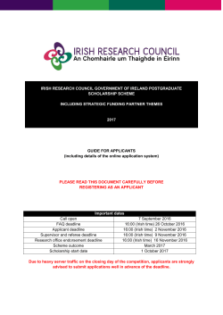 Guide for applicants - Irish Research Council