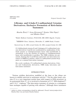 5-Bromo- and 5&ndash;Iodo-N-1-sulfonylated Cytosine Derivatives