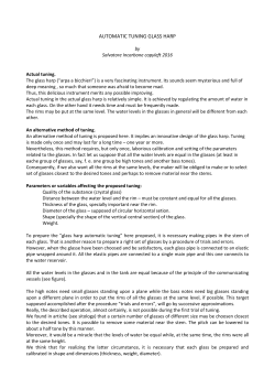 automatic tuning glass harp