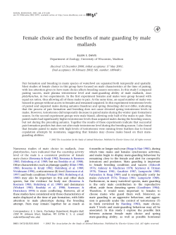 Female choice and the benefits of mate