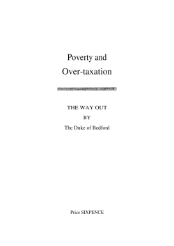 Poverty and Over-taxation