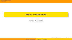 Implicit Differentiation