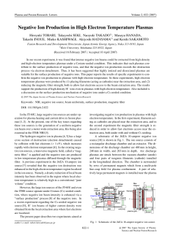 Negative Ion Production in High Electron Temperature Plasmas