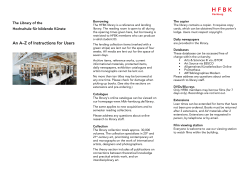 Library information leaflet