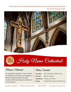 May 14 - Holy Name Cathedral