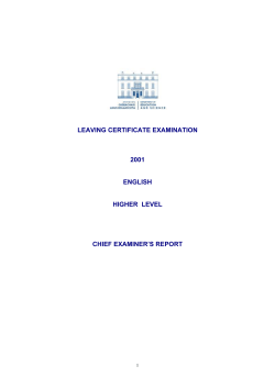 2001 Report - Examinations