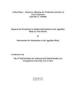 Amicus brief US - Clove Cigarettes