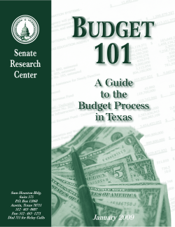 Budget 101 - University of Houston
