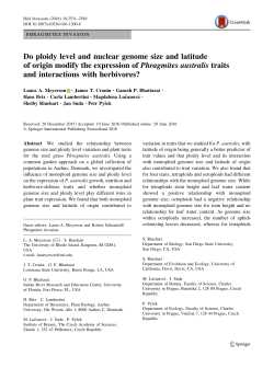 Do ploidy level and nuclear genome size and latitude of origin