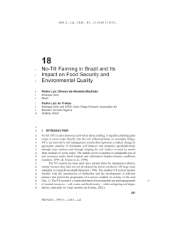 No-Till Farming in Brazil and Its Impact on Food Security and