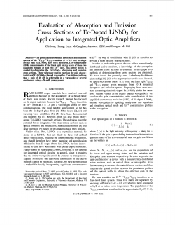 Evaluation of absorption and emission cross sections of Er