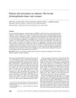 Protein self-association in solution: The bovine