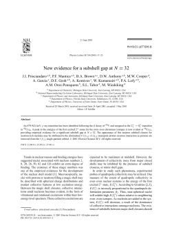 New evidence for a subshell gap at N = 32