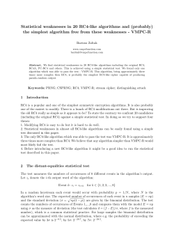 Statistical weaknesses in 20 RC4-like algorithms and (probably) the