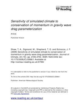 Sensitivity of Simulated Climate to Conservation of Momentum in