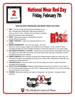 HIGH BLOOD PRESSURE HAS MANY RISK FACTORS