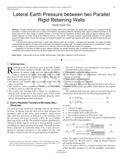 Lateral Earth Pressure between two Parallel Rigid