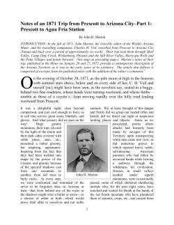 Notes of an 1871 Trip from Prescott to Arizona City
