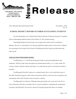 school district honors october outstanding students