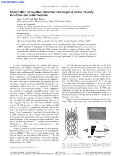 Observation of negative refraction and negative phase velocity in left