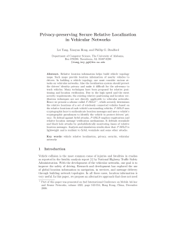 Privacy-preserving Secure Relative Localization in