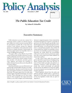The Public Education Tax Credit