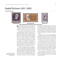 Rudolf Virchow (1821-1902) - Journal of the Association of