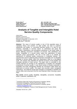 Analysis of Tangible and Intangible Hotel Service Quality Components