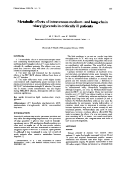 and long-chain triacylglycerols in critically ill patients