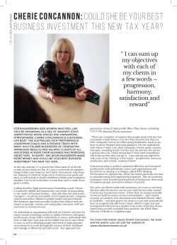 CHERIE CONCANNON: COULD SHE BE YOUR BEST BUSINESS