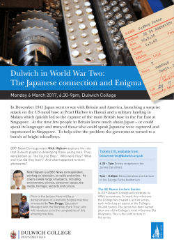 Dulwich in World War Two: The Japanese